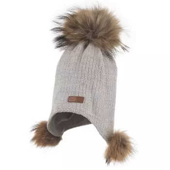 Шапочка зимняя Lenne Beanie Cady с помпоном, серый