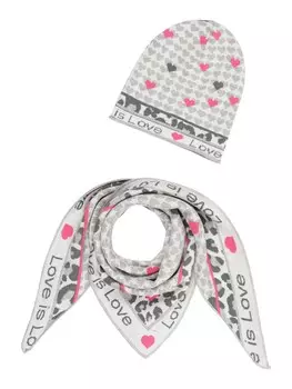 Шапочка Zwillingsherz Love is Love, цвет Grey/Light grey/Dark grey