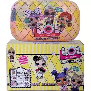 Шар капсула с куклой Lol Surprise, желтый