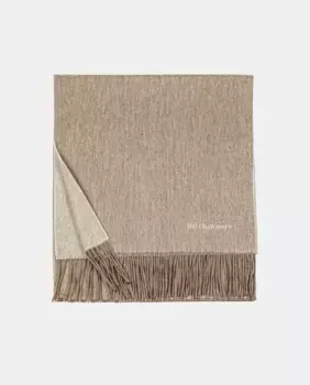 Шарф 100% кашемир 100% двухсторонний коричневый Bel Cashmere