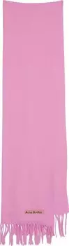 Шарф Acne Studios Fringe Wool 'Bubble Pink', розовый