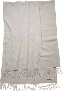 Шарф Acne Studios Fringe Wool 'Grey Melange', серый