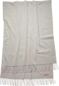 Шарф Acne Studios Fringe Wool 'Light Grey Melange', серый
