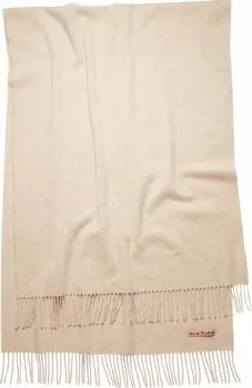 Шарф Acne Studios Fringe Wool 'Oatmeal Melange', коричневый