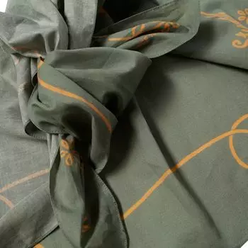 Шарф Acne Studios, зеленый