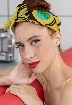 Шарф AFROZAN, горчично-желтый