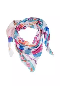 Шарф акварельный из смеси модала и вискозы Collezione alessandro, белый