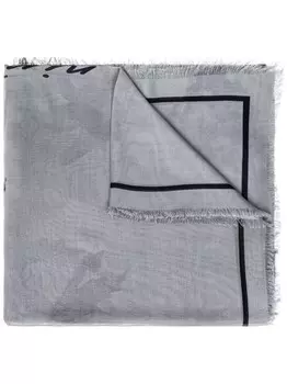 Шарф AllSaints Floreo, серый