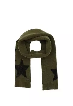 Шарф AllSaints, зеленый