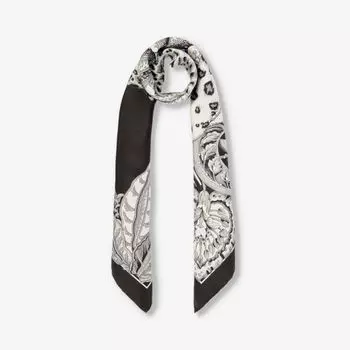 Шарф Animali с графичным принтом Ferragamo, черный