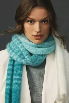 Шарф Anthropologie в полоску, синий