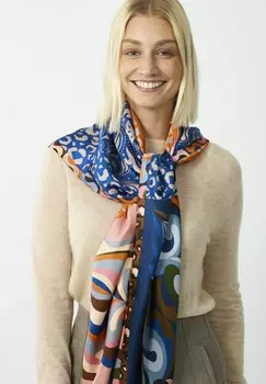 Шарф AUS REINER IM MUSTERMIX Codello, синий
