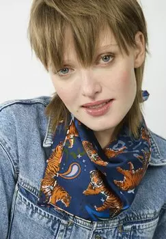 Шарф AUS REINER MIT TIGER-MUSTER Codello, синий