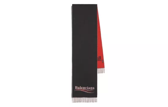Шарф Balenciaga женский, черный / красный