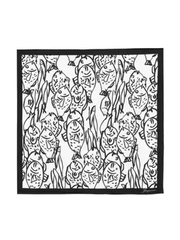 Шарф-бандана с рыбой Jacquemus, черный