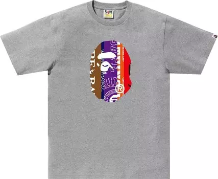 Шарф BAPE Fans Ape Head Tee 'Grey', серый