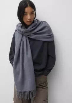 Шарф Basic Fringed PULL&BEAR, цвет grey