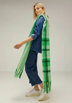 Шарф BIG KARO MIT FRANSEN Street One, цвет grn
