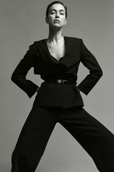 Шарф-блейзер с шерстью ZARA, черный