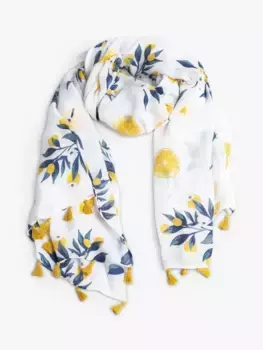 Шарф Bloom & Bay Mara Citrus Print Square, цвет white/multi