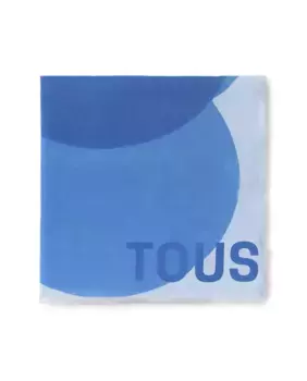 Шарф Blurry Bear с мишкой Tous, синий