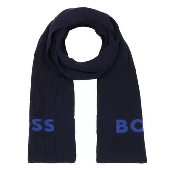Шарф BOSS Elio, цвет Blue/marine blue
