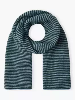 Шарф Brora Fine Stripe Cashmere, цвет pine/sky/blue