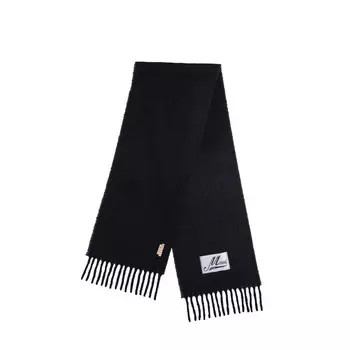 Шарф brushed alpaca scarf Marni, черный