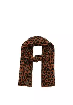 Шарф BRUSHED LEOPARD AllSaints, черный