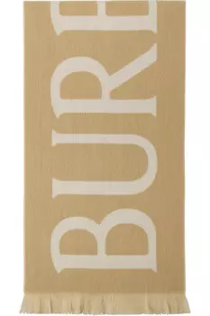 Шарф Burberry с надписью Burberry, цвет sand