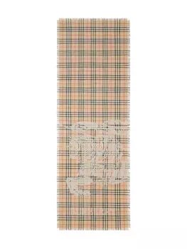 Шарф Burberry Signature с рыцарским мотивом, нейтральный