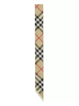 Шарф Burberry Skinny Check, бежевый