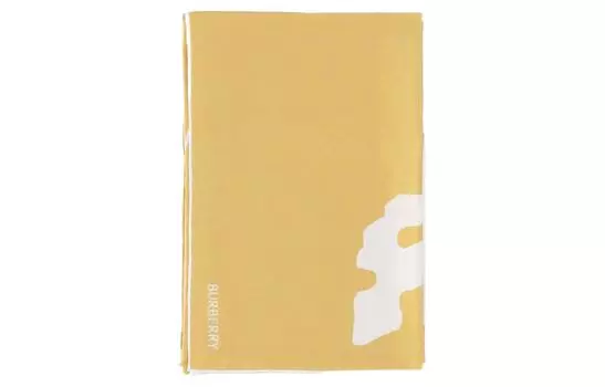 Шарф Burberry Unisex, белый / желтый