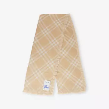 Шарф Burberry в клетку, бежевый