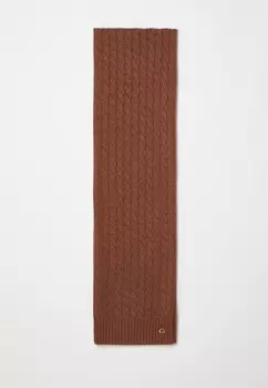 Шарф CABLE KNIT SCARF COACH, коричневый