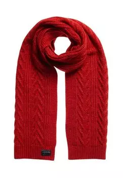 Шарф CABLE LUX Superdry, огненный мергель