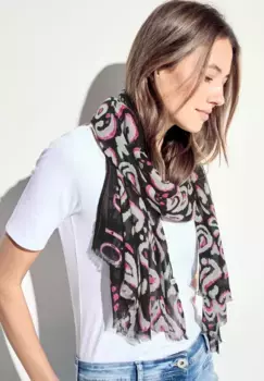 Шарф Cecil с бахромой по краю, черный