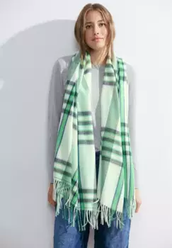 Шарф Cecil в клетку, зеленый