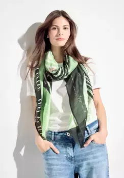 Шарф Cecil в полоску, хаки