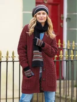 Шарф Celtic & Co. из овечьей шерсти с жаккардовым узором