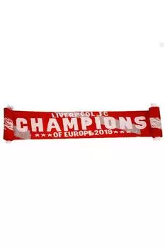 Шарф Чемпионы Европы 2019 Liverpool FC, красный