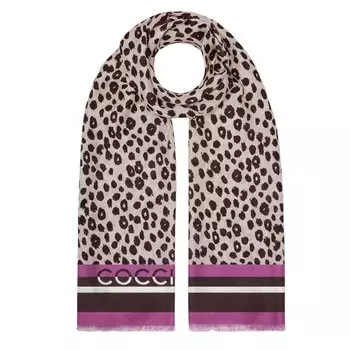Шарф Coccinelle Animalier, фиолетовый/леопард