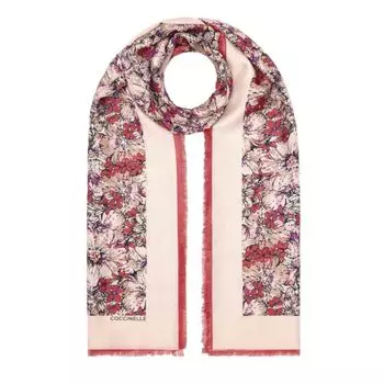 Шарф Coccinelle Flower print, розовый