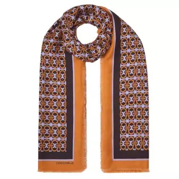 Шарф Coccinelle Monogram, оранжевый