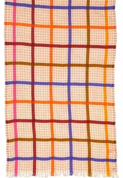 Шарф COLOURFUL CHECK FRAAS, коричневый