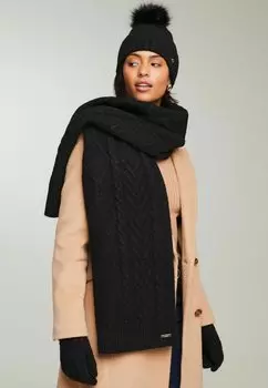 Шарф COSY CABLE Lipsy, черный