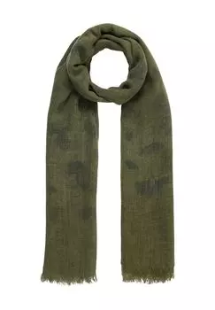 Шарф, цветочный, из шерсти, мужской Dunmore, цвет Oliv