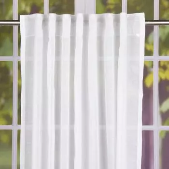 Шарф декоративный "Гавана" полупрозрачный белый 140см х 245см Verdi