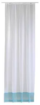 Шарф декоративный из вуали прозрачный Christal 140х245см с рюшами и лентой желтый Haus und Deko