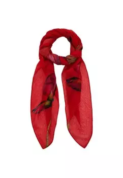 Шарф Desigual с цветами, красный